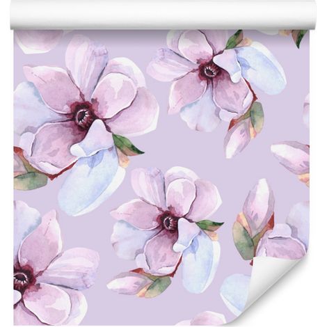 Bellissima carta da parati con fiori ad acquerello per soggiorno e camera da letto, 50x1000 cm (1/5)