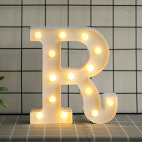 Letras LED iluminadas sobre un soporte con luces brillantes, luz nocturna para cumpleaños, Navidad, bodas, decoración del hogar, fiestas o bares. (1/5)