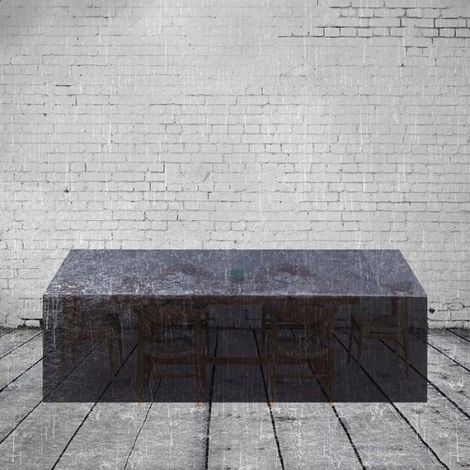 Housse Salon de Jardin Carré 145x115x65cm, Housse Table de Jardin Imperméable Housse Mobilier Jardin Extérieure Protection Meu (1/5)