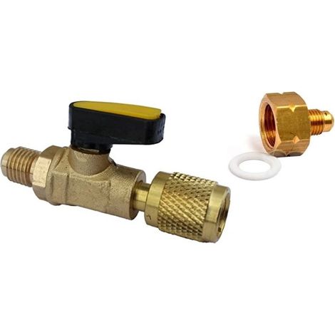 Wigam - rubinetto + raccordo 5/16" per bombola gas r32