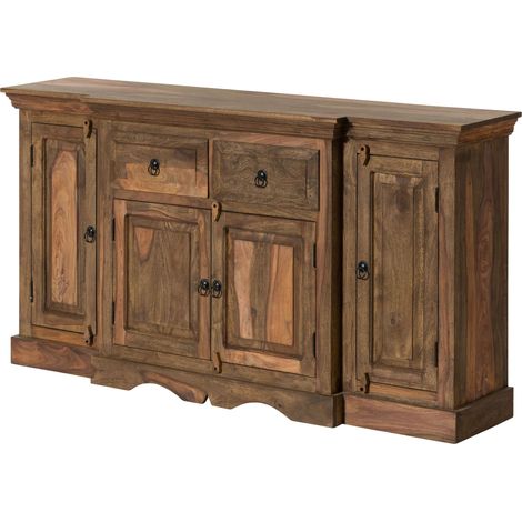 Sideboard Sheesham 160x40x85 grau geölt LEEDS 02 (1/3)