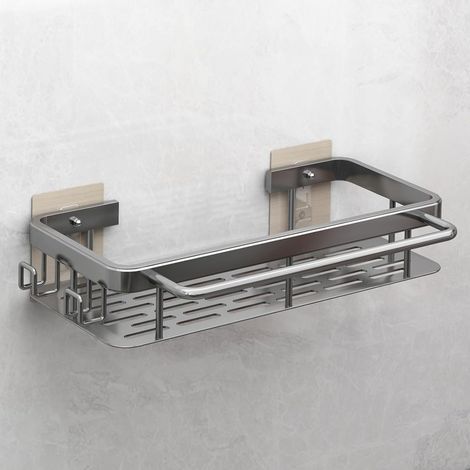 Selbstklebendes Wandregal für Küche, Bad und Balkon, grau (1/5)