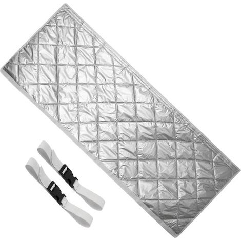 Guaina isolante per tubo flessibile del condizionatore - Strato isolante termico per condizionatore - Risparmio energetico - Misura universale - 150 x 55 cm - Grigio (1/5)
