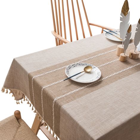 Tovaglia antipiega e antipolvere, con moderno design a nappe, copritavolo decorativo per sala da pranzo, patio e bar. (1/5)