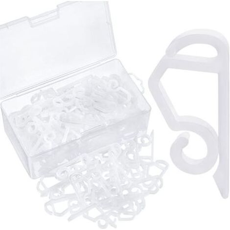 Clip de fixation pour guirlande lumineuse de Noël, crochet de gouttière extérieur, clip de fixation résistant aux intempéries pour décoration de Noël (blanc, 120) (1/5)