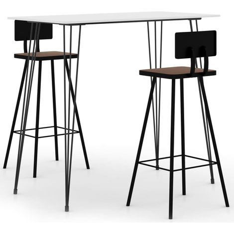 3-tlg. Bar-Set Weiß