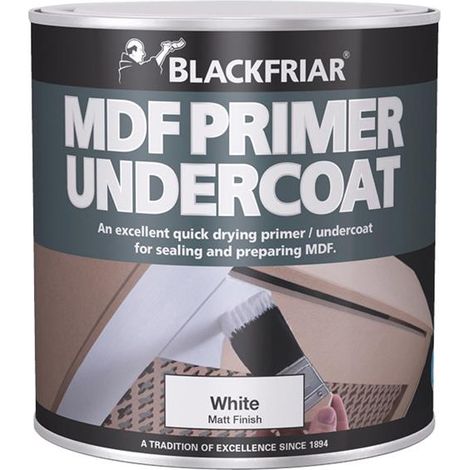 Blackfriar BF0380001F2 Quick Drying MDF Acrylic Primer Undercoat 250ml BKFMDFP250 (1/2)