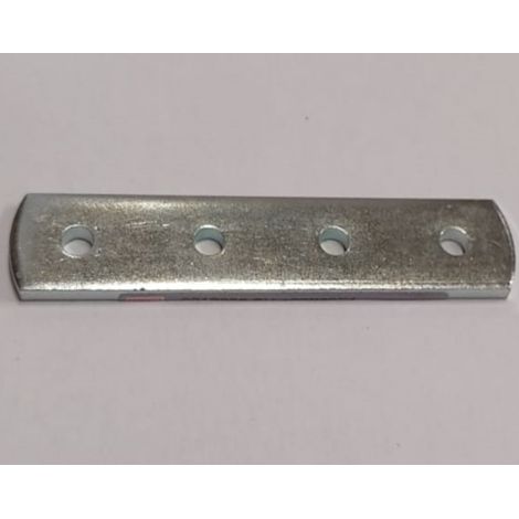 PIASTRINA PIANA DI CONGIUNZIONE CON ESTREMITA' SEMI ARROTONDATE 100x20x4MM - IN ACCIAIO ZINCATO