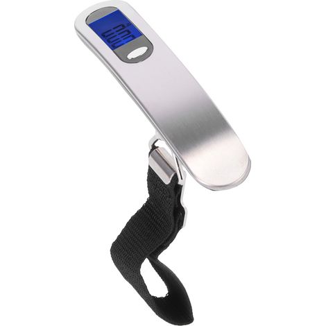 Digitale Gepäckwaage, tragbare Handgepäckwaage mit Haken und hintergrundbeleuchtetem Display (1/5)