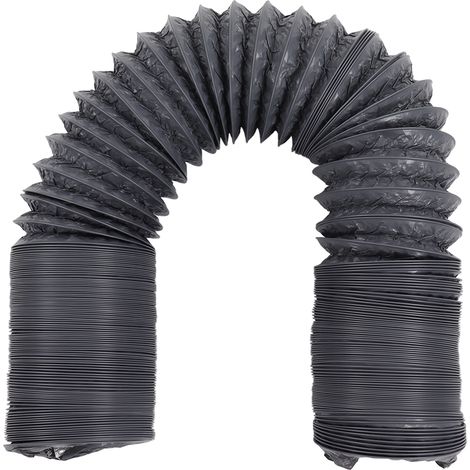 Conduit flexible en aluminium de 1 m de long avec collier de serrage pour conduit d'évacuation des fumées de ventilation de 6 pouces (1/5)