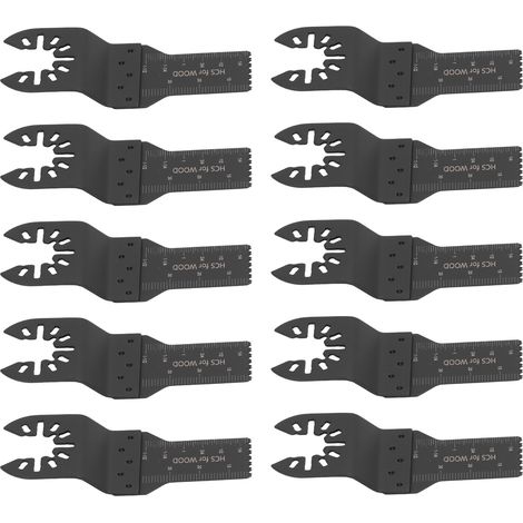 10 lames de scie oscillante 20 mm à fixation rapide pour outil multifonction, bois et plastique (1/5)