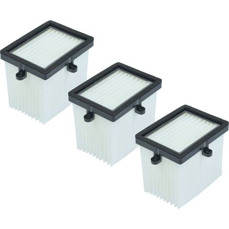 vhbw Filter Set compatible with Milwaukee M18 BOS125 Angle Grinder - 3x air filter Black White