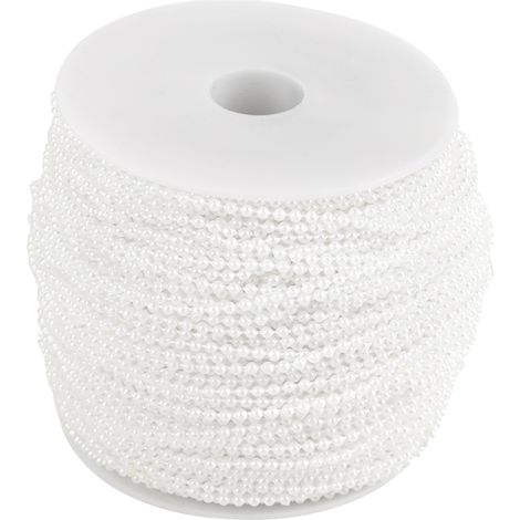 Perles Fil Imitation Perle 100m Rouleau 2.5mm Blanc Guirlande DIY Décoration Mariage (1/5)