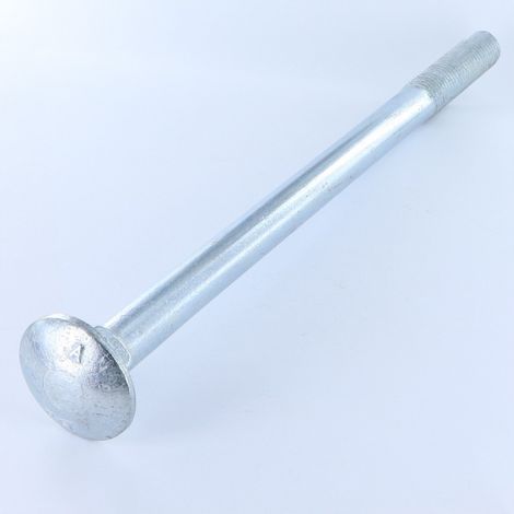TRCC JAPY tête ronde collet carré M16X220 Filetage partiel Acier zingué-3 pièces