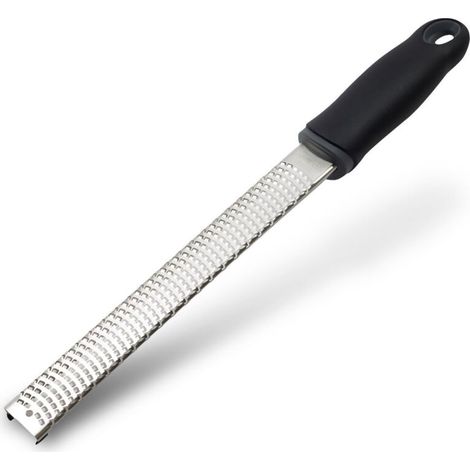 Râpe à citron - Râpe à fromage de cuisine en acier inoxydable - Noire - Petite (1/5)