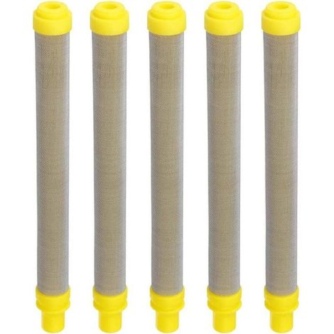 5 Pièces100 Filtres à Mailles pour les Pistolets de Peinture Pulvérisateurs Airless Wagner éléments de Filtre en Acier Inoxydable pour Le Pistolet PulvéRisateur de Peinture Airless Wagner Jaune (1/5)