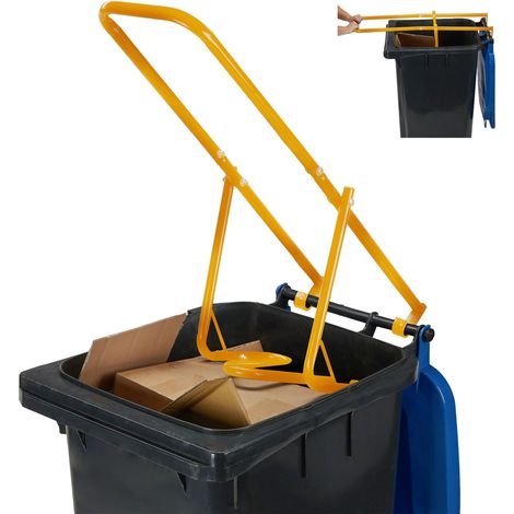 Compacteur de déchets pour poubelle, presse manuelle pour déchets ménagers, plastique, acier, jaune (1/5)