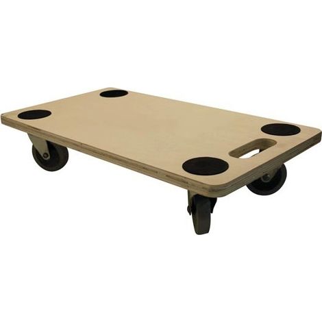 Plateau roulant 560 x 300 mm – Charge max 150 kg – Contreplaqué pour chantiers humides – Usage professionnel – Toolland