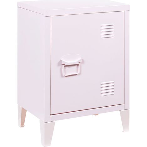 Comodino comodino cassettiera mobile contenitore in acciaio laminato 57 x 40 x 30 cm rosa 030011015