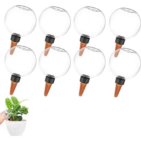 Dispositif D'Arrosage Automatique en Forme de Boule 500ml, Globes D'Arrosage de Plantes, Spike D'Arrosage, Dispositif D'Arrosage Portable, Globes D'Arrosage d'eau pour La Maison (8 Pcs)