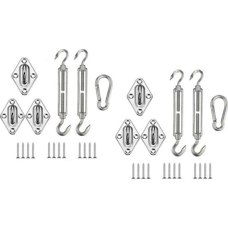 Accessori per tende da sole in acciaio inossidabile, accessori per tende da sole, gancio a molla con anello a diamante (1/4)