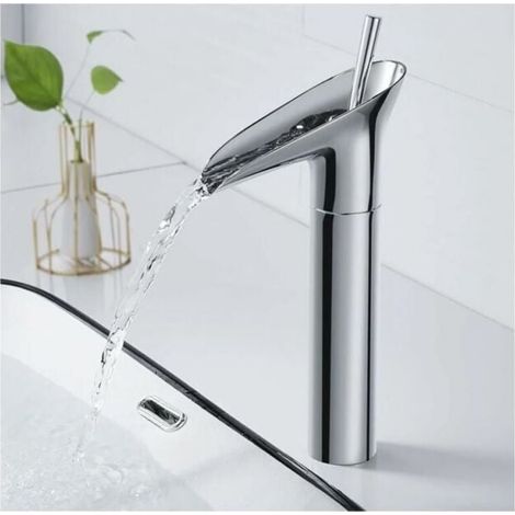 Bathroom Faucet, Bathroom Tap, Retro Chrome Single Handle Basin Mixer, Bathroom Mixer, Brass Basin Faucet, YMYNY Basin Faucet (1/4)