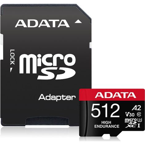 Carte MicroSDXC UHS-I haute endurance ADATA 512 Go Classe 10 (1/5)