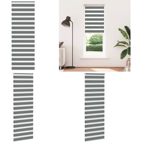 vidaXL Zebrarollo Dunkelgrau 85x230 cm Stoffbreite 80,9 cm Polyester (1/5)