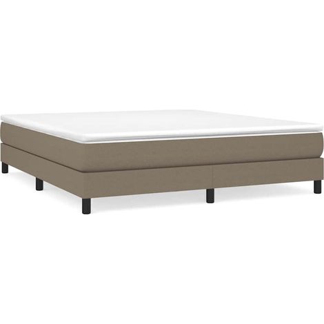 Maison Exclusive - Boxspringbettgestell Taupe 160x200 cm Stoff (1/5)