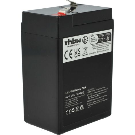 vhbw Leisure Vehicle Battery For Caravan, Boat, Camping, Motorhome (6 Ah, 6.4 V, LiFePO4)