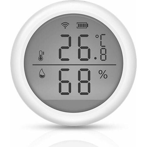 WiFi Temperatur- und Feuchtigkeitssensor Innenthermometer Hygrometer mit LCD-Display