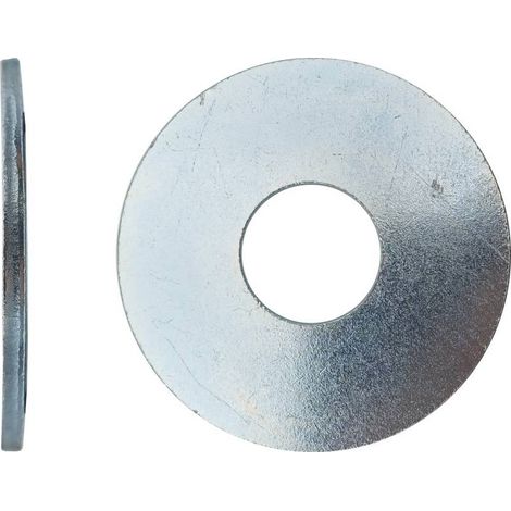 100 Rondelles Plates Extra Larges M10 mm - NFE 25513 - Zingué blanc - D-Work