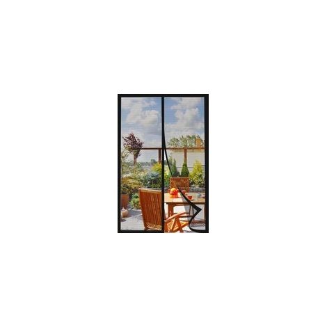 Moustiquaire Porte Fenetre Magnetique 80x210cm, Rideau Anti Insecte Mouche, Moustiquaire Baie Vitree Coulissante Magntique, Rideaux Fentre Aimante Sans Perage Noir (1/4)