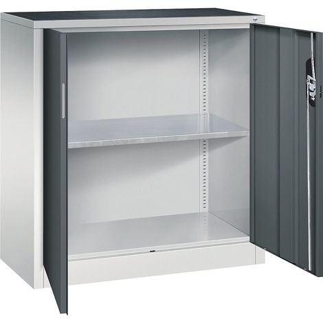 C+P, Armoire d'atelier hauteur bureau à portes battantes,