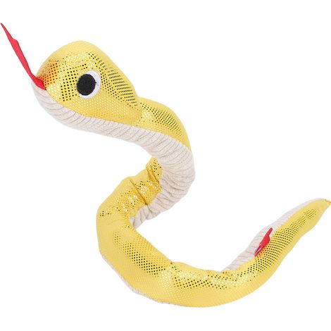 Jouet pour chien en papier avec sons, peluche confortable et résistante aux morsures, jouet à mâcher interactif et couineur pour la maison, serpent (1/5)