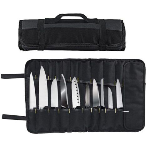 PA Professionelle Kochmessertasche – Messertasche für bis zu 22 Messer, Schwarz (1/4)