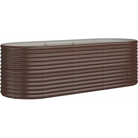 Maison Exclusive - Jardinera arriate acero galvanizado marrón 224 (1/5)