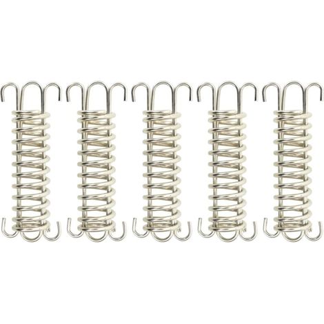 vidaXL Verrous à ressort pour voile d'ombrage 5 pcs Acier inoxydable (1/4)