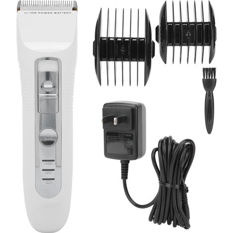Kit de coupe cheveux rechargeable T9 (Blanc) pour homme, tondeuse à cheveux sans fil avec prise US 100-240V, pour usage domestique et coiffeur. (1/5)