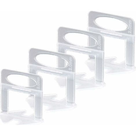 Niveleur de carrelage, croisillon autonivelant pour carrelage de 2 mm, pour la pose de carreaux de sol et muraux (200 croisillons de 2 mm)