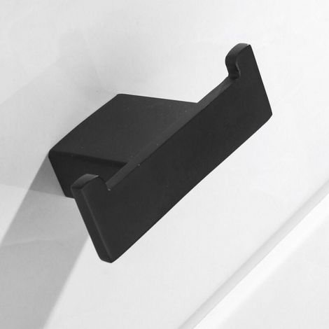 Gancho para toallas de acero inoxidable 304 antioxidante negro, gancho para bata, gancho de pared, toallero para baño y cocina (1/5)