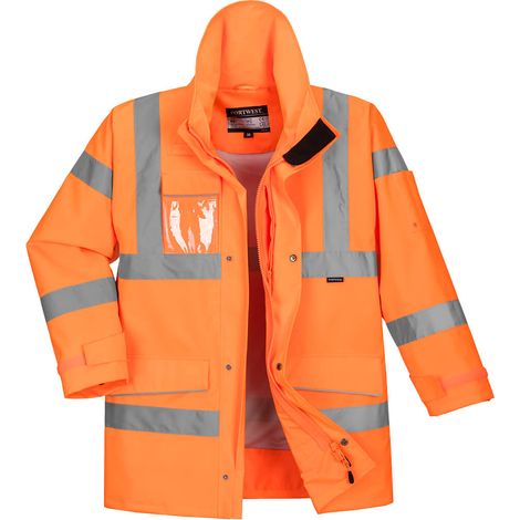 Chubasquero de alta visibilidad Extreme - Perfecto para Cualquier Clima - Naranja - Talla XXXL