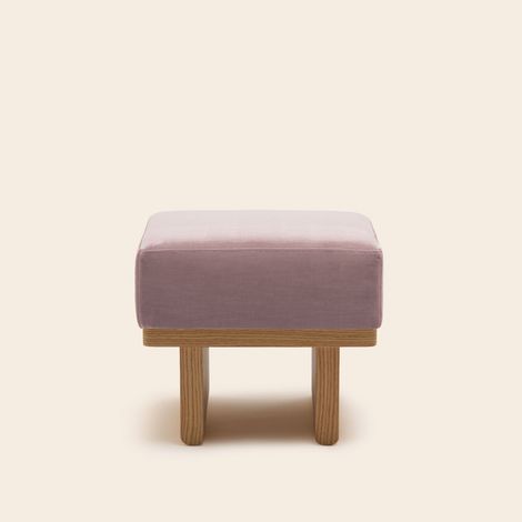 Tabouret en Bois et velours lumineux ANCA (1/3)