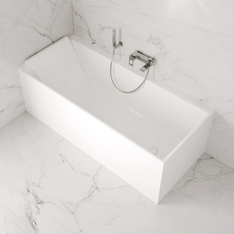 Vasca freestanding - Quantum 170 gauche blanche -  Bianco - 170 x75 x58 cm, by SPALINA