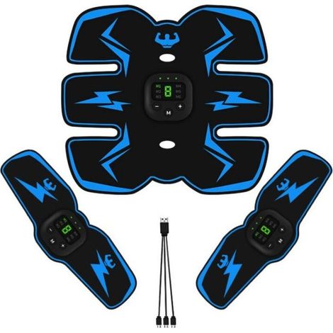 Stimulateur abdominal, stimulateur musculaire de qualité militaire, équipement d'exercice abdominal/bras/jambes, équipement d'exercice abdominal, ceinture de stimulation abdominale, ceinture de fitnes (1/4)