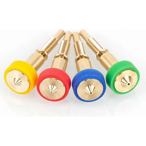 Lot de 4 buses bimétalliques en laiton et titane pour extrudeuse, diamètre 0,4 mm - FFY (1/4)