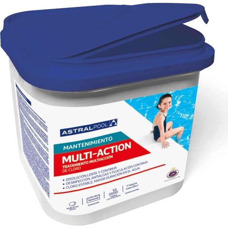 ASTRALPOOL tablet.cloro 250 gr multiaccion 5 kg. 75160 75304 (1/3)