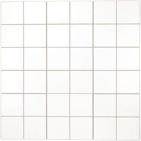 Carrelage Mur Ceramic Connection White Mate 20x20 PRÉ-DÉCOUPÉ (10x10)