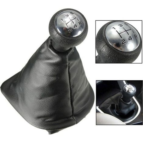 5 Vitesses Pommeau de Levier de Vitesse avec Soufflet Compatible pour Peugeot 307 (1/4)