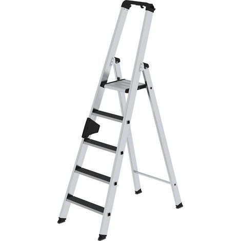 Günzburger Steigtechnik Escabeau à marches accessible d'un côté avec clip-step R13 5 marches - 041625 (1/5)